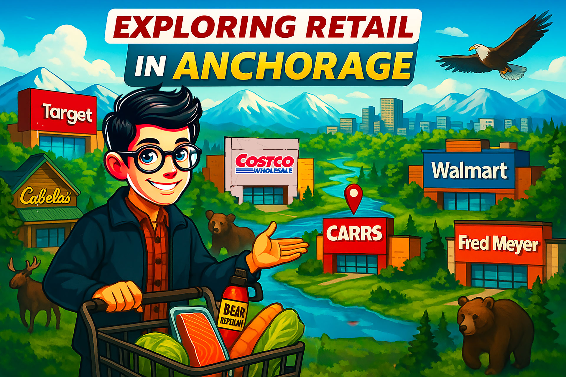 🇺🇸 ANCHORAGE Alaska – Feel a COOL Shopping Scene