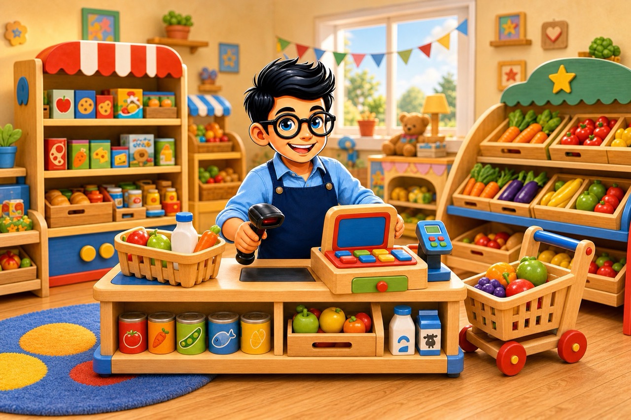wizarno grocery toy playing thumb